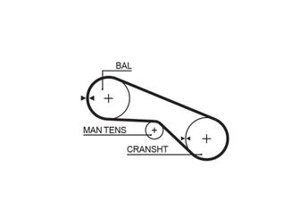 Triger Kayışı  GATES 5025  MD008969 PMTB77 MD009651 MD040797