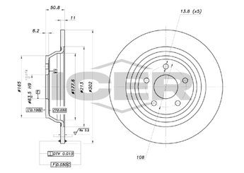Fren Disk Ayna Arka Sağ ve Sol FORD ORJINAL DG9C2A315BE  DG9C2A315BE 2016293 5202204 5322977 DG9C2A315BC DG9C2A315BD DG9Z2C026A