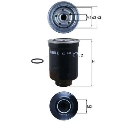 Yakıt Filtresi  Ford Ranger (ET)(08.2006->)  MAHLE KC 261D