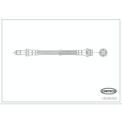Fren Hortumu Arka Sağ veya Sol CORTECO 19036490