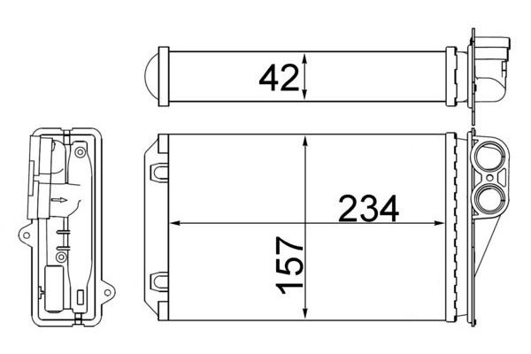 Kalorifer Radyatörü  MAHLE AH 248 000S