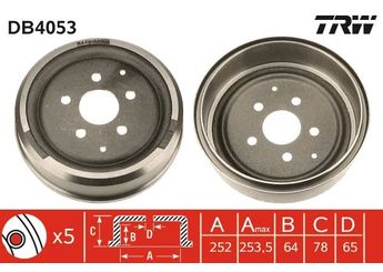 Kampana Arka Sağ veya Sol TRW DB4053  251609615 251 609 615