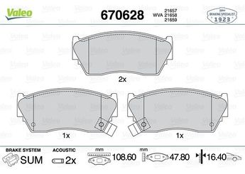 Fren Disk Balata Ön VALEO 670628  4106050Y91 D106050Y94 D106050-Y94 41060-50Y91 4106050Y94 41060-50Y94 4106063C90 41060-63C90 4106063Y90 41060-63Y90 4106050Y93 4106050-Y93 D106050Y91 D1060-50Y91 D106050Y93 D1060-50Y93 D106050Y90 D106050-Y90 D106050Y92 D106050-Y92 D106M50Y93 D106M-50Y93 D106M50Y94 D106M50-Y94 DA06MS1826 DA06M-S1826 DA06M50Y93 DA06M50-Y93
