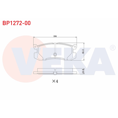 Fren Disk Balata Arka VEKA BP1272-00