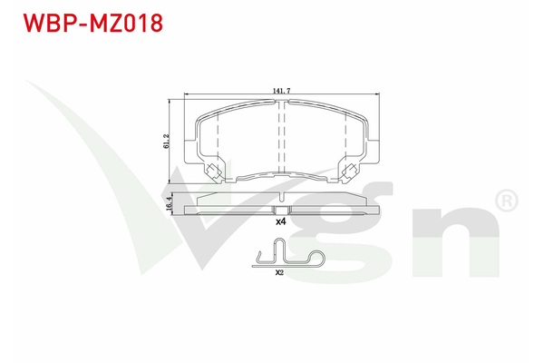Fren Disk Balata Ön WGN WBP-MZ018