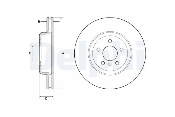 Fren Disk Ayna Ön Sağ ve Sol BMW 5 Serisi Touring (F11)(11.2011->)  DELPHI BG9154C