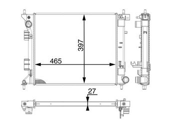 Su Radyatörü  MAHLE CR 1981 000P  133054 25310A5850