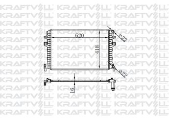Su Radyatörü  KRAFTVOLL 08040081  17111436060 5Q0121251EJ 5Q0121251GB 5Q0121251GF 5Q0121251HS