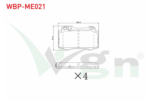 Fren Disk Balata Ön WGN WBP-ME021