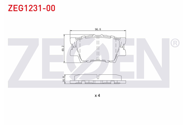 Fren Disk Balata Arka Toyota RAV4 (A3)(2005->)  ZEGEN ZEG1231-00