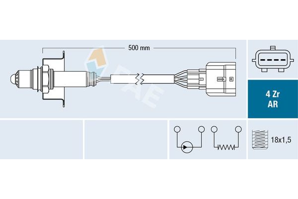 Oksijen (Lambda) Sensörü  FAE 75646