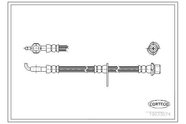 Fren Hortumu Ön Sol Toyota Corolla Combi SW (E12)(2002->)  FROW 551.1112.068