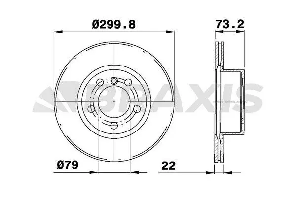 Fren Disk Ayna Ön Sağ ve Sol BMW 3 Serisi Gran Turismo (F34)(2013->)  BRAXIS AD1031