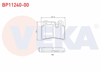 Fren Disk Balata Arka VEKA BP11240-00  
