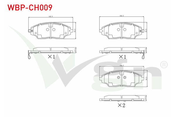 Fren Disk Balata Ön WGN WBP-CH009