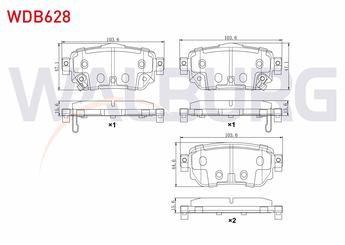 Fren Disk Balata Arka WALBURG WDB628  