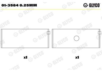 Kol Yatak (0.25)  MAHLE 001 PS 10701 025  87436610 6010300160 601 030 01 60 6010300660 601 030 06 60 6010301160 601 030 11 60 A6010300160 A 601 030 01 60 A6010300660 A 601 030 06 60 A6010301160 A 601 030 11 60