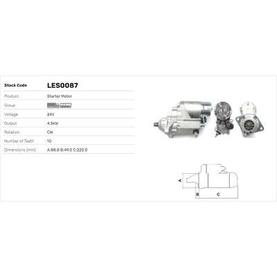 Marş Dinamosu  LUCAS ELEKTRIK LES0087