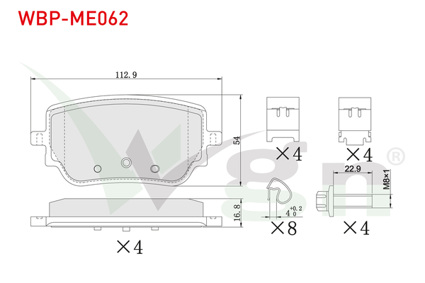 Fren Disk Balata Arka Mercedes CLA -Serisi (BM118)(03.2019->)  WGN WBP-ME062