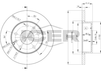 Fren Disk Ayna Ön Sağ ve Sol MANDO MBC035395  ANR4983 SDB100830