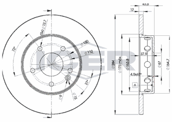 Fren Disk Ayna Ön Sağ ve Sol AP M2381PR  2024210212 A2024210212 202 421 02 12