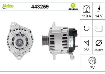 Alternatör  VALEO 443259  504009977 504385133