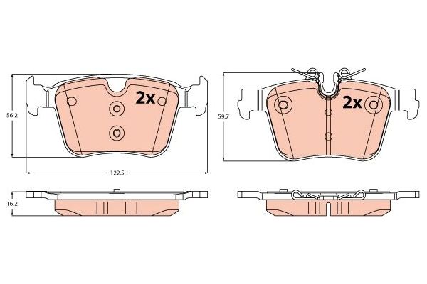 Fren Disk Balata Arka TRW GDB2532