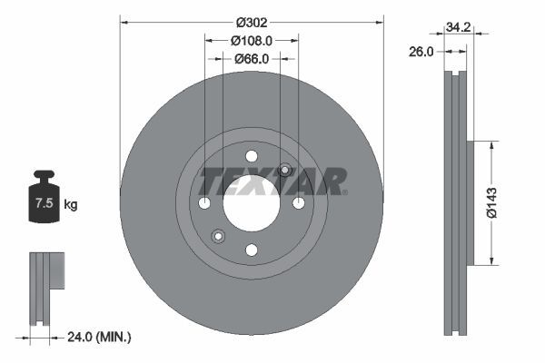 Fren Disk Ayna Ön Sağ ve Sol Citroen C4 / Ë-C4 (07.2021->)  PSA ORJINAL 9801876680