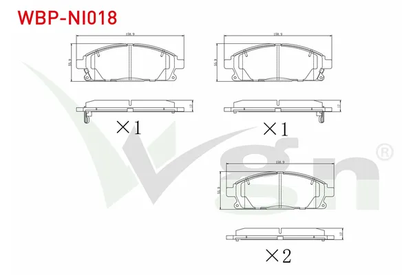 Fren Disk Balata Ön WGN WBP-NI018