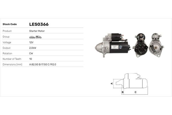 Marş Dinamosu  LUCAS ELEKTRIK LES0366