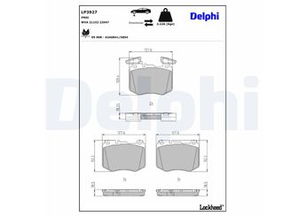 Fren Disk Balata Ön DELPHI LP3927  A0004207902 4207902 0004207902 4208503 0004208503 A0004208503