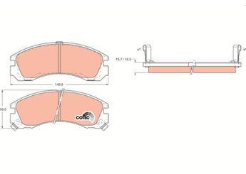 Fren Disk Balata Ön TRW GDB1126  MR389543 1620368480 16 203 684 80 425387 4253 87 425388 4253 88 425430 4254 30 MB699452 MB857837 MB857987 MB895091 MB895250 MR129103 MR129432 4605A501 4605A717 4605A730 4605B330 MB699453 MB895090 MB928049 MN102608 MR128312 MR129104 MR249060 MR389516 MR389546 MR389548 MR449544 MR493985 MR569592 MZ690007 MZ690332 X3511003