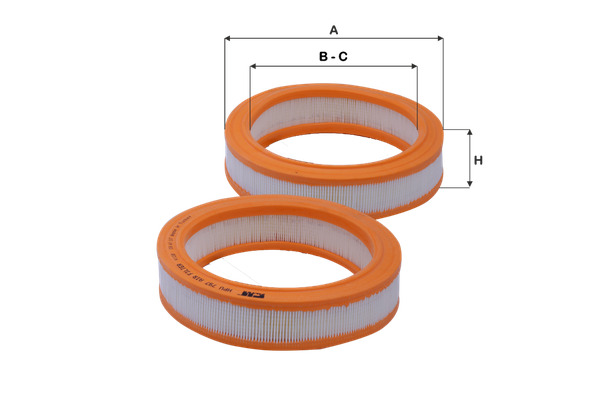 Hava Filtresi  Renault R 19 5 Kapı (B/C53)(06.1988->)  FIL FILTRE HPU797