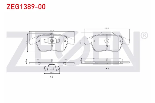 Fren Disk Balata Ön Renault Latitude (2010->)  ZEGEN ZEG1389-00