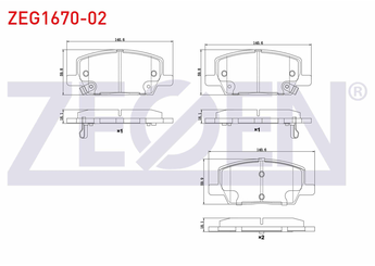 Fren Disk Balata Ön ZEGEN ZEG1670-02   1711203 23145357 42566753