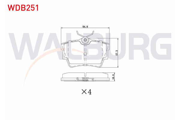 Fren Disk Balata Arka Fiat Talento P.Van (296)(06.2016->)  WALBURG WDB251