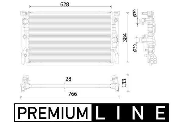 Su Radyatörü  BMW 5 Serisi Sedan (G30)(02.2017->)  MAHLE CR 2325 000P