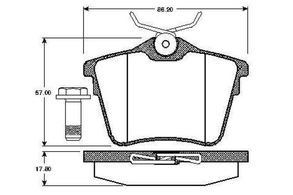 Fren Disk Balata Arka Peugeot 407 Coupe (10.2005->)  BOSCH 0 986 TB2 881