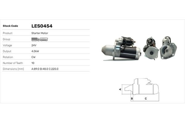 Marş Dinamosu  LUCAS ELEKTRIK LES0454
