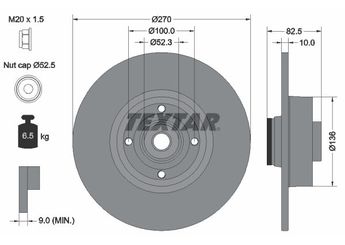 Fren Disk Ayna Arka Sağ ve Sol RENAULT ORJINAL 432004943R  432004943R 7701207898 8660001812 8671018107