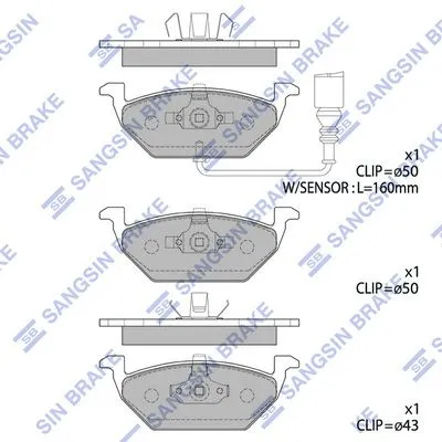 Fren Disk Balata Ön Skoda Octavia Combi (1U5)(1998->)  SANGSIN SP2025