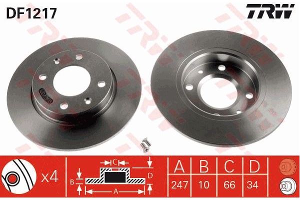 Fren Disk Ayna Ön Sağ ve Sol Peugeot 309 (02.1986->)  EUROREPAR E169001