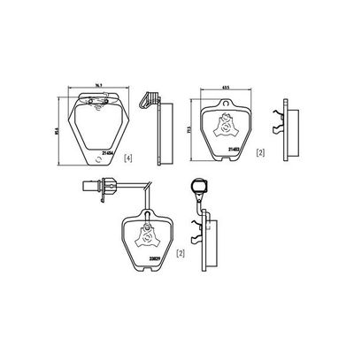 Fren Disk Balata Ön Audi S4 Sedan (B5)(11.1994->)  MAGNETI MARELLI 363700485096
