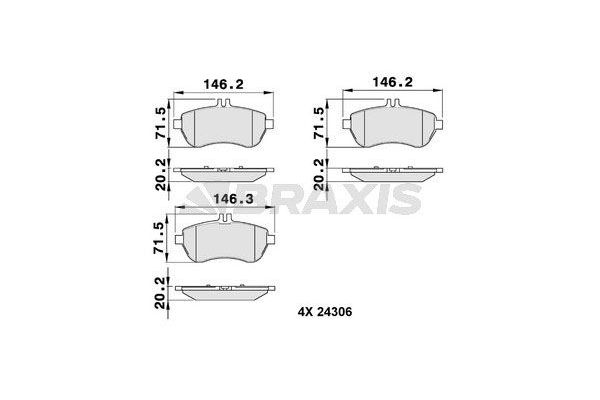 Fren Disk Balata Ön BRAXIS AA0036