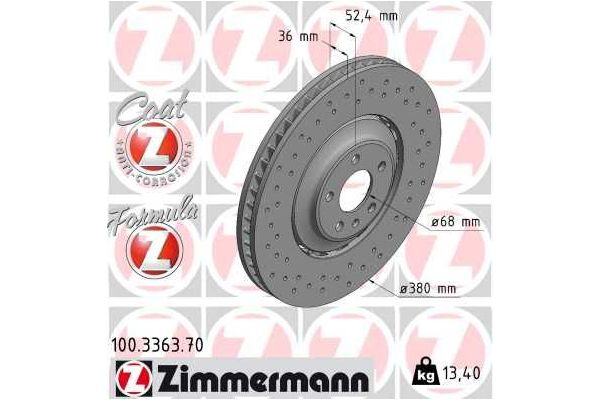 Fren Disk Ayna Ön Sağ ve Sol ZIMMERMANN 100.3363.70