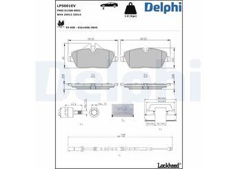 Fren Disk Balata Ön DELPHI LP5001EV  34106884267 34116862309
