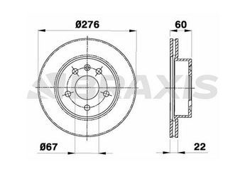 Fren Disk Ayna Ön Sağ ve Sol BRAXIS AE0285  6384210112 A6384210112