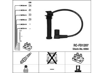 Buji Kablosu  FORD ORJINAL 1S7G12286AF  1S7G12286AF 1119840 1119841 1119842 1119843 1231646 1255505 1255507 1255509 1S7G12283AF 1S7G12284AE 1S7G12287AE 1E0518160B 1E0518170B 1EO518180B 1EO518190B L81318140B L81318140C