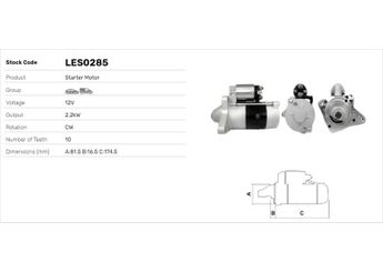 Marş Dinamosu  LUCAS ELEKTRIK LES0285  XM3411002CA XM34 11002 CA 4348654 F8RU11000AA XM34-11002-CA WL0118400 WL01-18-400 WL0218400A WL02-18-400A WL6118400 WL61-18-400 WL8118400 WL81-18-400 WL9118400 WL91-18-400 M002T87271 M002T87271ZT M2T87271 M2T87271ZT