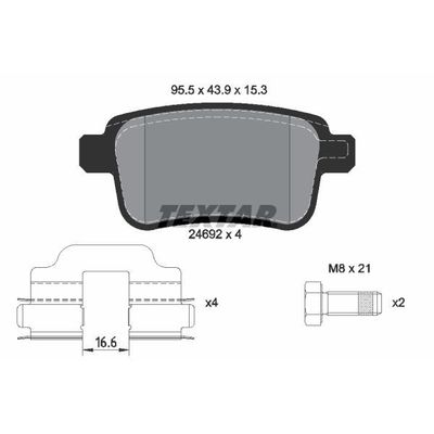Fren Disk Balata Arka TEXTAR 2469201